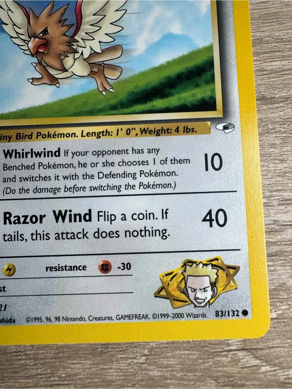 Lt. Surge's Spearow #83/1st Edition/Pokemon Gym Heroes